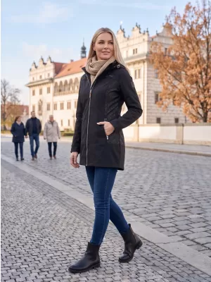 Dámsky zimný kabát ALTISPORT GYMA LCTU163 ČIERNA