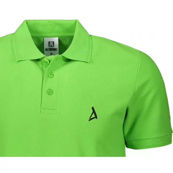  Prémiové pánske tričko s golierom ALTISPORT ALM002203 JABLKOVO ZELENÉ 