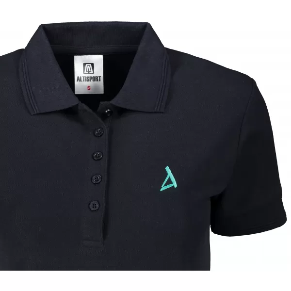  Dámske premium tričko s golierikom ALTISPORT ALW002210 námornej modrá 