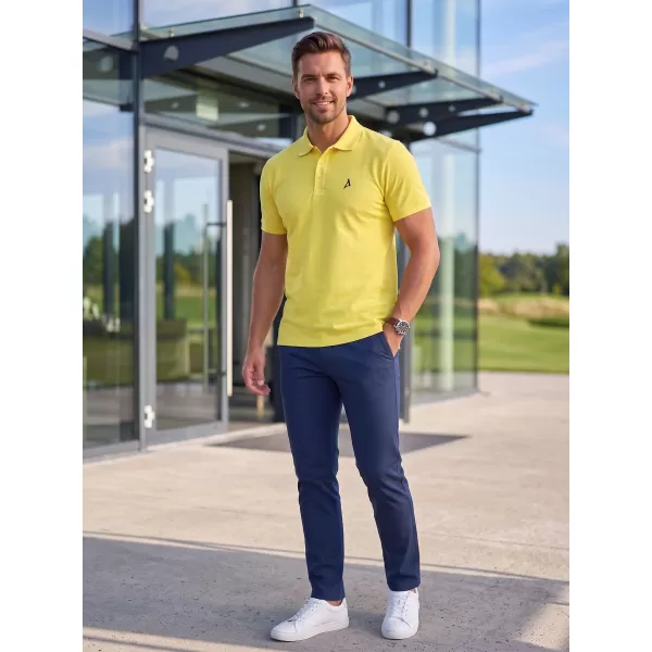  Prémiové pánske tričko s golierom ALTISPORT ALM002203 CITRÓN 