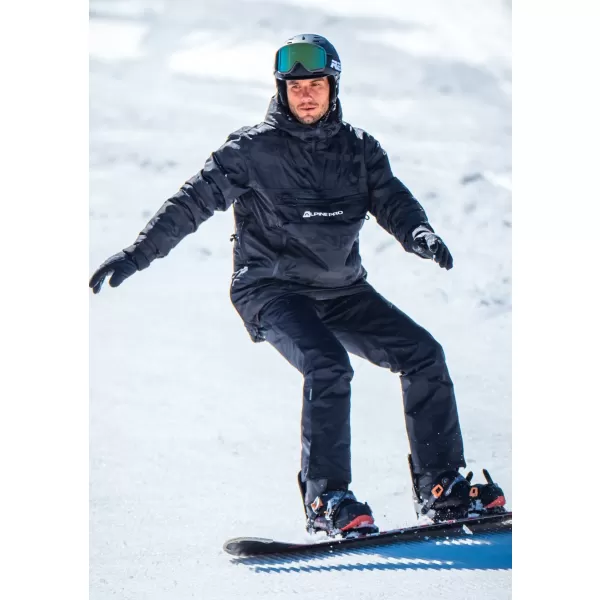  Pánska zimná bunda ALPINE PRO CLOC MJCU527 ČIERNA/ZELENÁ 