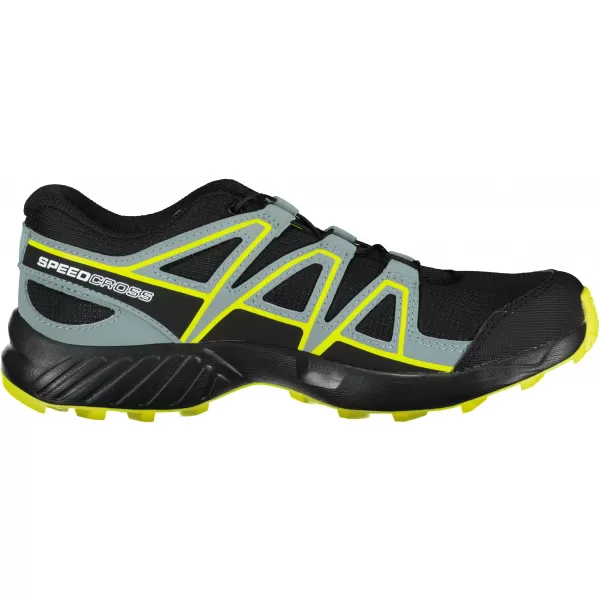  Detská bežecká obuv SALOMON SPEEDCROSS J L41447100 ČIERNA/ČIERNA/ZELENÁ 