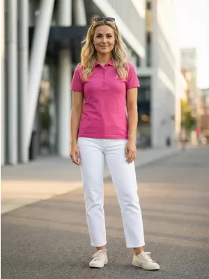 Dámske premium tričko s golierikom ALTISPORT ALW002210 PURPUROVÁ