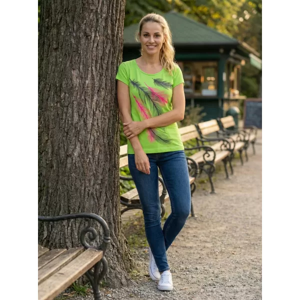  Dámske tričko ALTISPORT CARRYOVER ALW112122 JABLKOVO ZELENÉ 