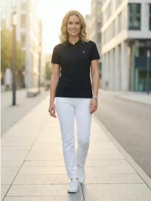 Dámske premium tričko s golierikom ALTISPORT ALW002210 námornej modrá