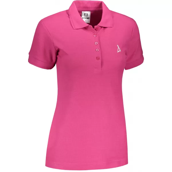  Dámske premium tričko s golierikom ALTISPORT ALW002210 PURPUROVÁ 