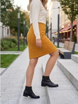 Dámska sukňa SAM 73 LOUISE WZ 788 TMAVO OKROVÁ