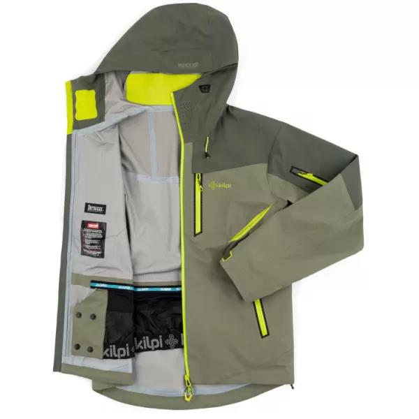  Pánska hardshell bunda KILPI HASTAR-M QM0101KI KHAKI 
