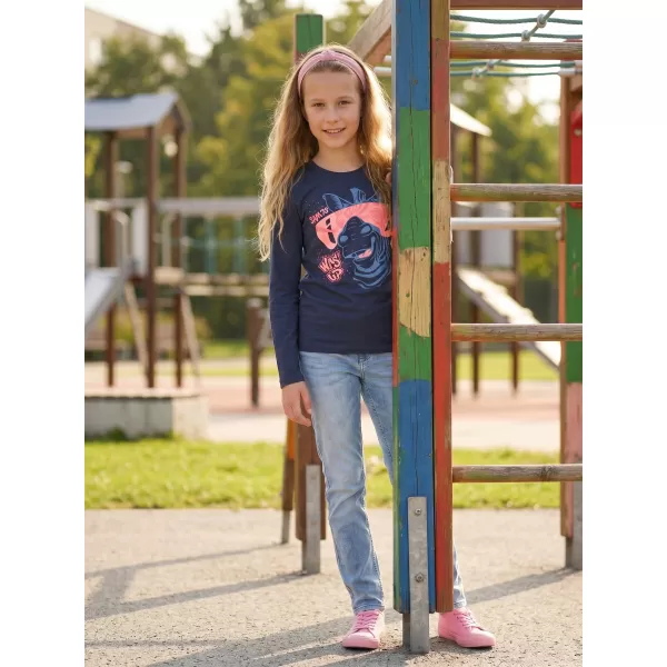  Dievčenské tričko s dlhým rukávom SAM 73 AGNES GT 555 modrá 