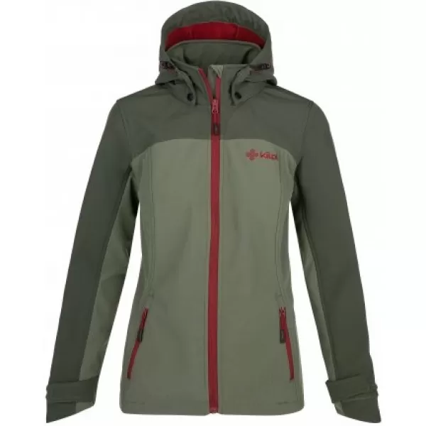  Dámska softshellová bunda KILPI RAVIA-W QL0001KI KHAKI 
