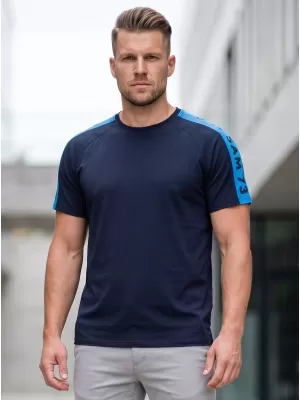 Pánske tričko s krátkym rukávom SAM 73 BONO MT 782 TMAVO modrá