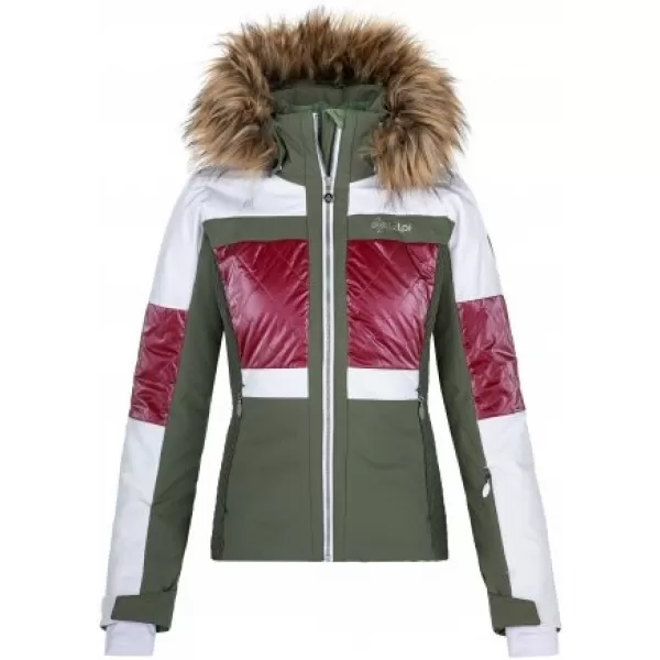  Dámska lyžiarska bunda KILPI ELZA-W QL0154KI KHAKI 