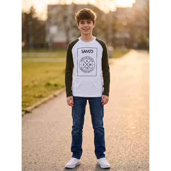  Chlapčenské tričko s dlhým rukávom SAM 73 JACK BT 553 biela 