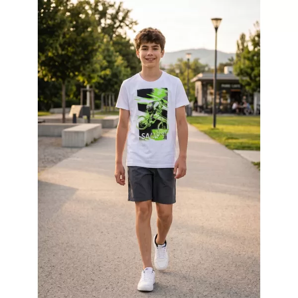  Chlapčenské tričko s krátkym rukávom SAM 73 LEO BT 550 biela 