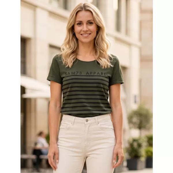  Dámske tričko s krátkym rukávom SAM 73 LANE WT 834 ARMY 