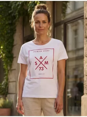 Dámske tričko s krátkym rukávom SAM 73 TANYA WT 826 biela