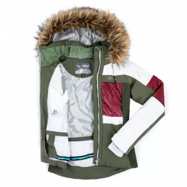  Dámska lyžiarska bunda KILPI ELZA-W QL0154KI KHAKI 