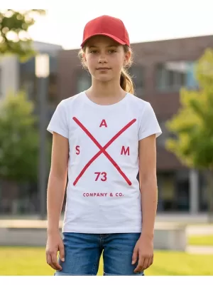 Dievčenské tričko s krátkym rukávom SAM 73 CAROLINE GT 554 biela