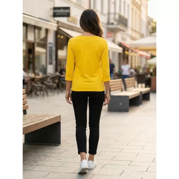  Dámske tričko s dlhým rukávom ALTISPORT CARRYOVER ALW112169 JANTÁROVÁ 