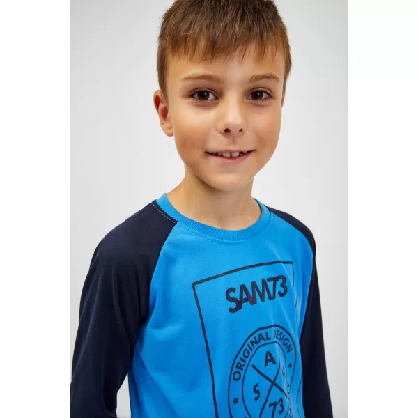  Chlapčenské tričko s dlhým rukávom SAM 73 JACK BT 553 JASNÁ modrá 