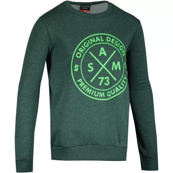 Chlapčenská mikina SAM 73 BRANDON BM 526 ZELENÁ NEON 