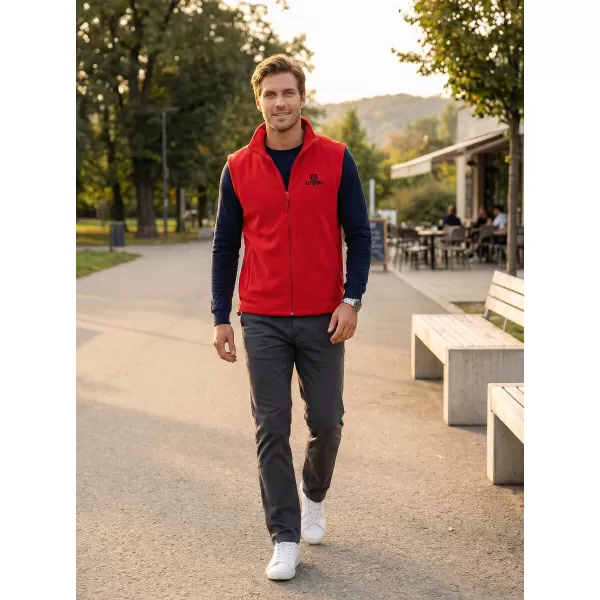  Pánska fleecová vesta ALTISPORT ALM006518 ČERVENÁ 