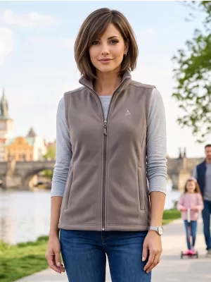 Dámska fleecová vesta ALTISPORT ALW002518 oceľovosivá