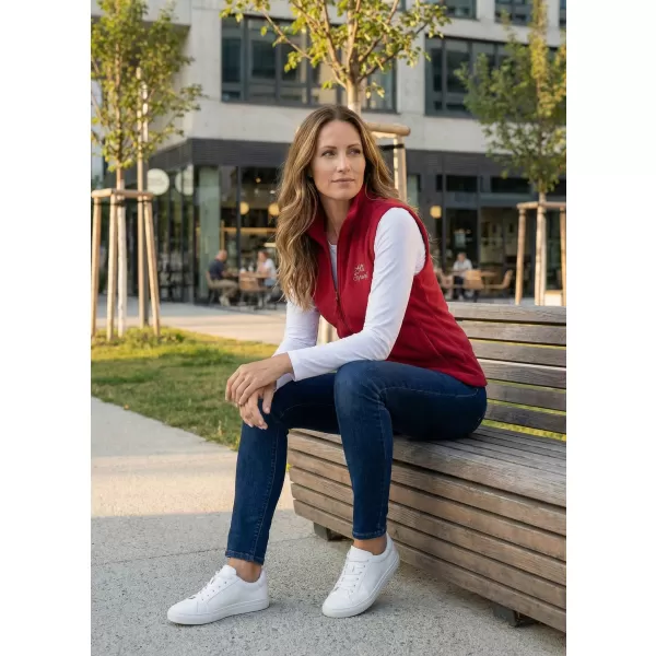  Dámska fleecová vesta ALTISPORT ALW056518 VÍNOVÁ 
