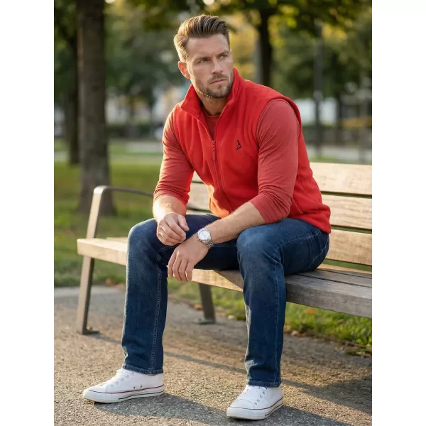  Pánska fleecová vesta ALTISPORT ALM002518 ČERVENÁ 