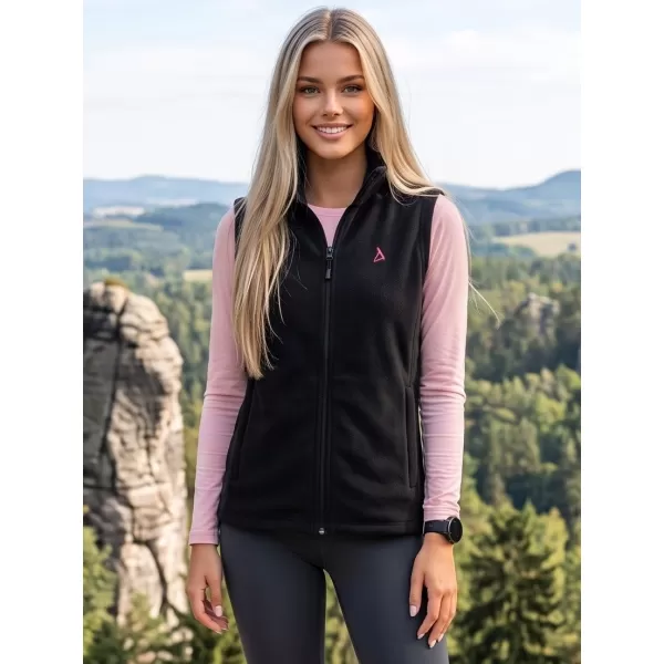  Dámska fleecová vesta ALTISPORT ALW002518 ČIERNORUŽOVÁ 