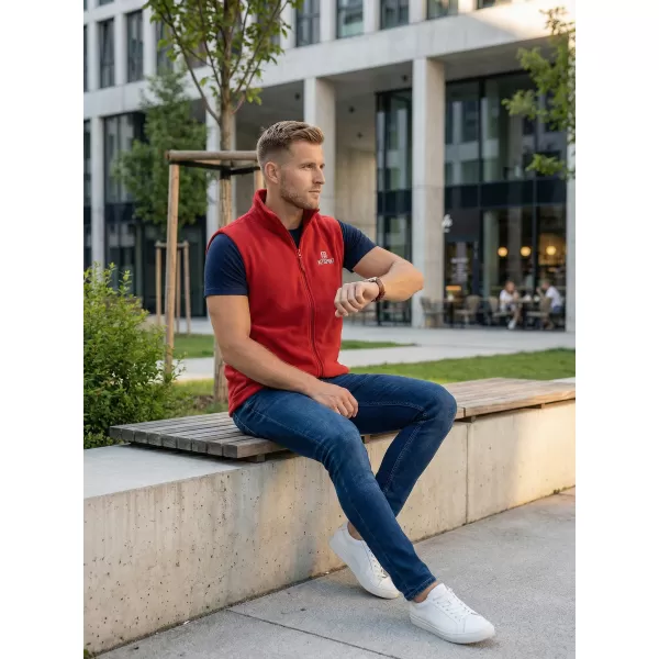  Pánska fleecová vesta ALTISPORT ALM006518 VÍNOVÁ 