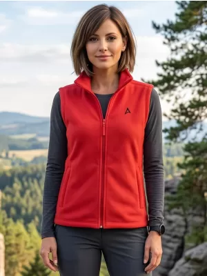 Dámska fleecová vesta ALTISPORT ALW002518 ČERVENÁ