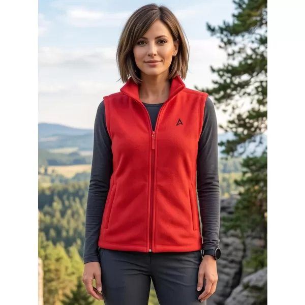  Dámska fleecová vesta ALTISPORT ALW002518 ČERVENÁ 