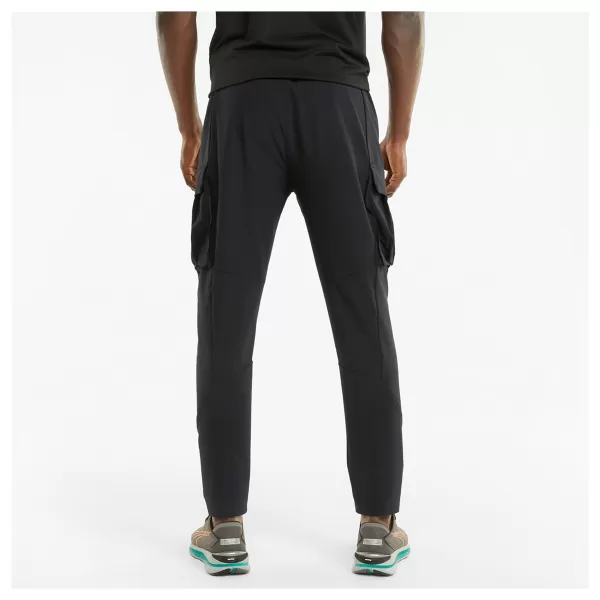  Pánske tepláky PUMA RUN WOVEN CARGO PANT M 520864-01 PUMA BLACK 