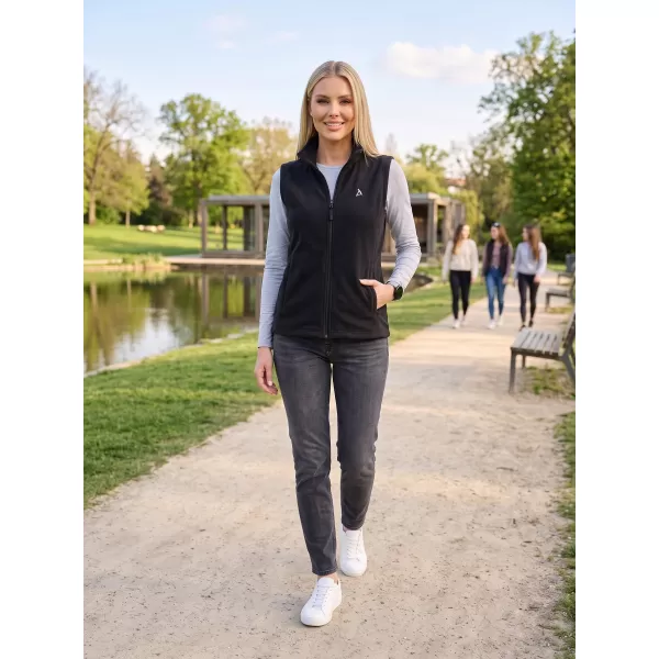  Dámska fleecová vesta ALTISPORT ALW002518 černostříbrná 