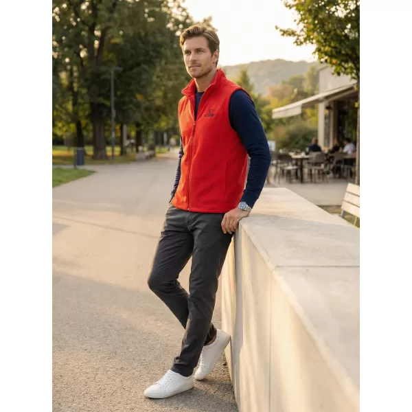  Pánska fleecová vesta ALTISPORT ALM006518 ČERVENÁ 
