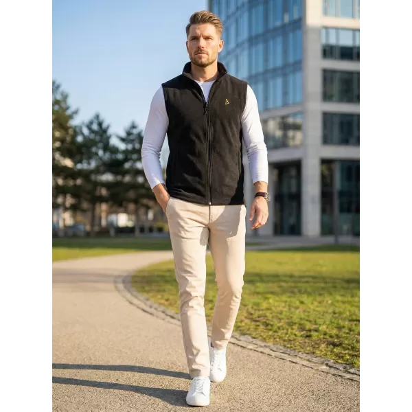  Pánska fleecová vesta ALTISPORT ALM002518 ČIERNOZLATÁ 
