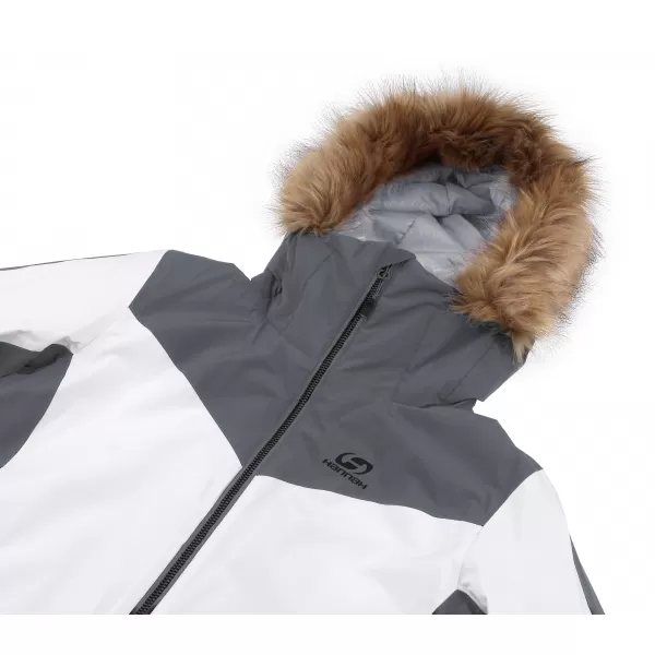  Dámska lyžiarska bunda HANNAH CANNA BRIGHT WHITE/FROST GRAY 