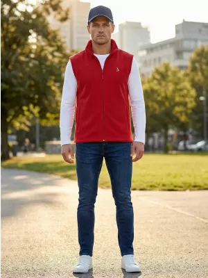 Pánska fleecová vesta ALTISPORT ALM002518 VÍNOVÁ
