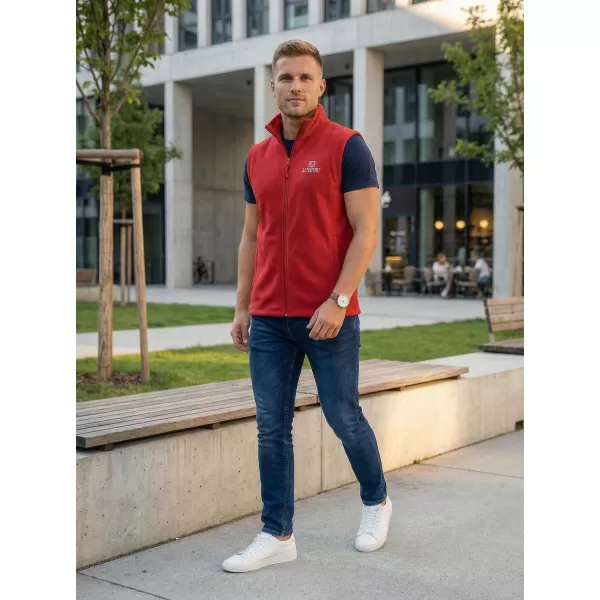  Pánska fleecová vesta ALTISPORT ALM006518 VÍNOVÁ 