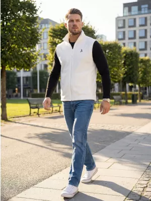 Pánska fleecová vesta ALTISPORT ALM002518 BIELA