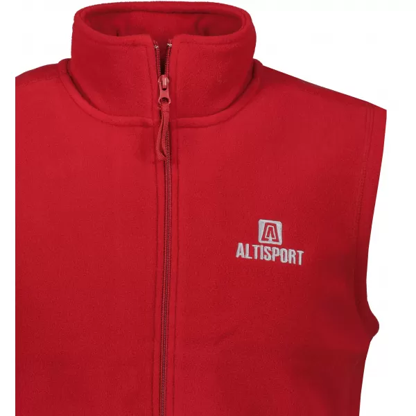  Pánska fleecová vesta ALTISPORT ALM006518 VÍNOVÁ 