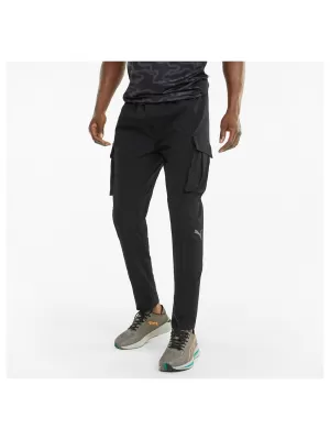 Pánske tepláky PUMA RUN WOVEN CARGO PANT M 520864-01 PUMA BLACK