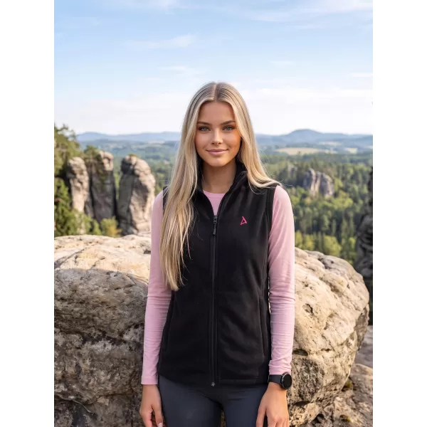  Dámska fleecová vesta ALTISPORT ALW002518 ČIERNORUŽOVÁ 