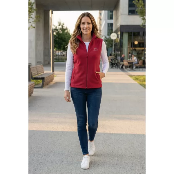  Dámska fleecová vesta ALTISPORT ALW056518 VÍNOVÁ 