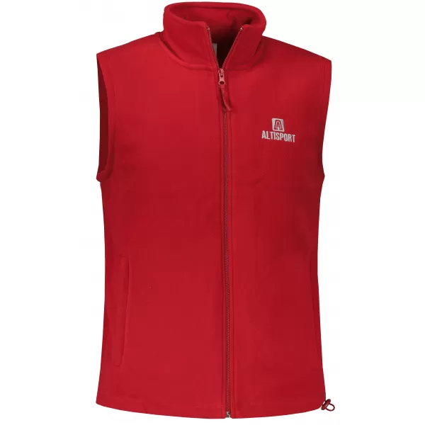  Pánska fleecová vesta ALTISPORT ALM006518 VÍNOVÁ 
