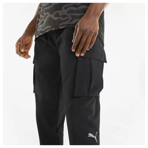  Pánske tepláky PUMA RUN WOVEN CARGO PANT M 520864-01 PUMA BLACK 