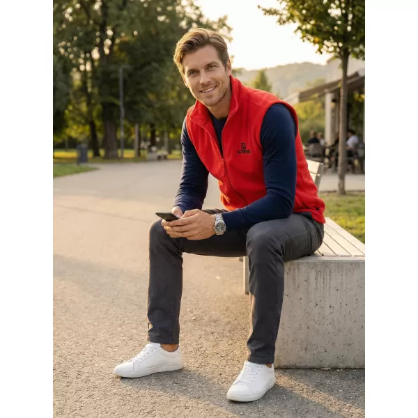  Pánska fleecová vesta ALTISPORT ALM006518 ČERVENÁ 