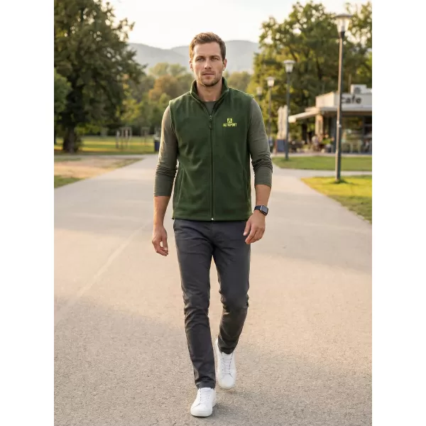  Pánska fleecová vesta ALTISPORT ALM006518 FĽAŠKOVO ZELENÁ 
