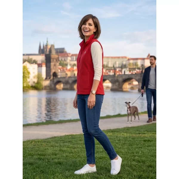  Dámska fleecová vesta ALTISPORT ALW002518 VÍNOVÁ 